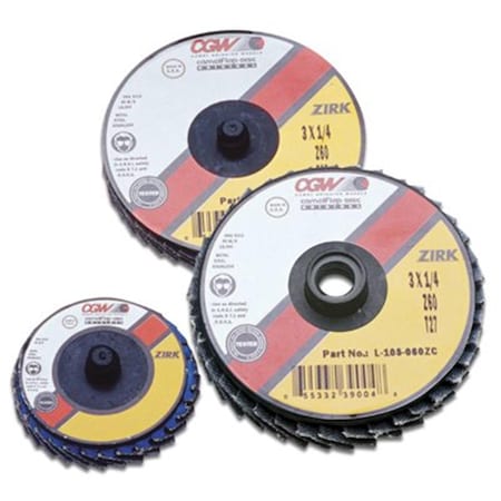 Cgw Abrasives 3 Inchroloc-Type T27 Zir Reg60 Grit Flap Disc 421-30014